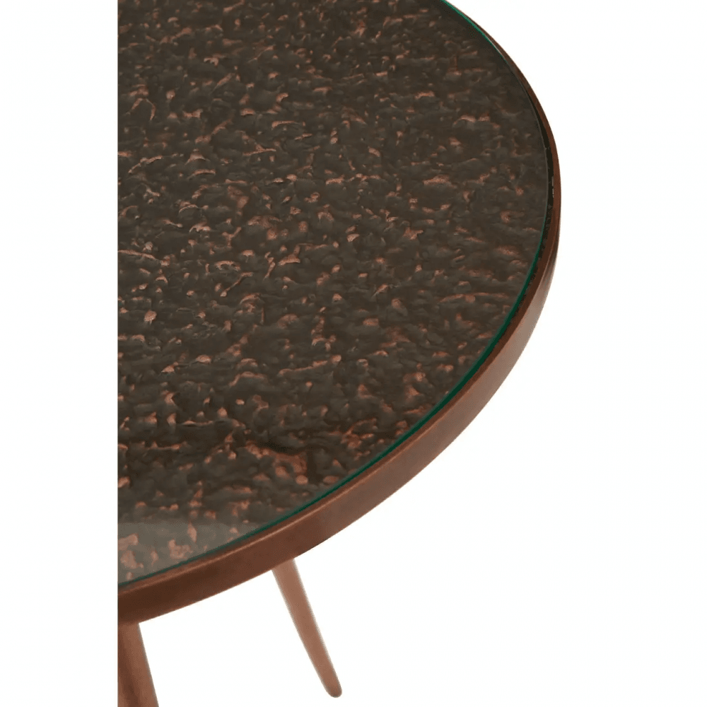 Varese Copper Finish Side Table