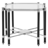Verdi Silver Chrome Finish End Table
