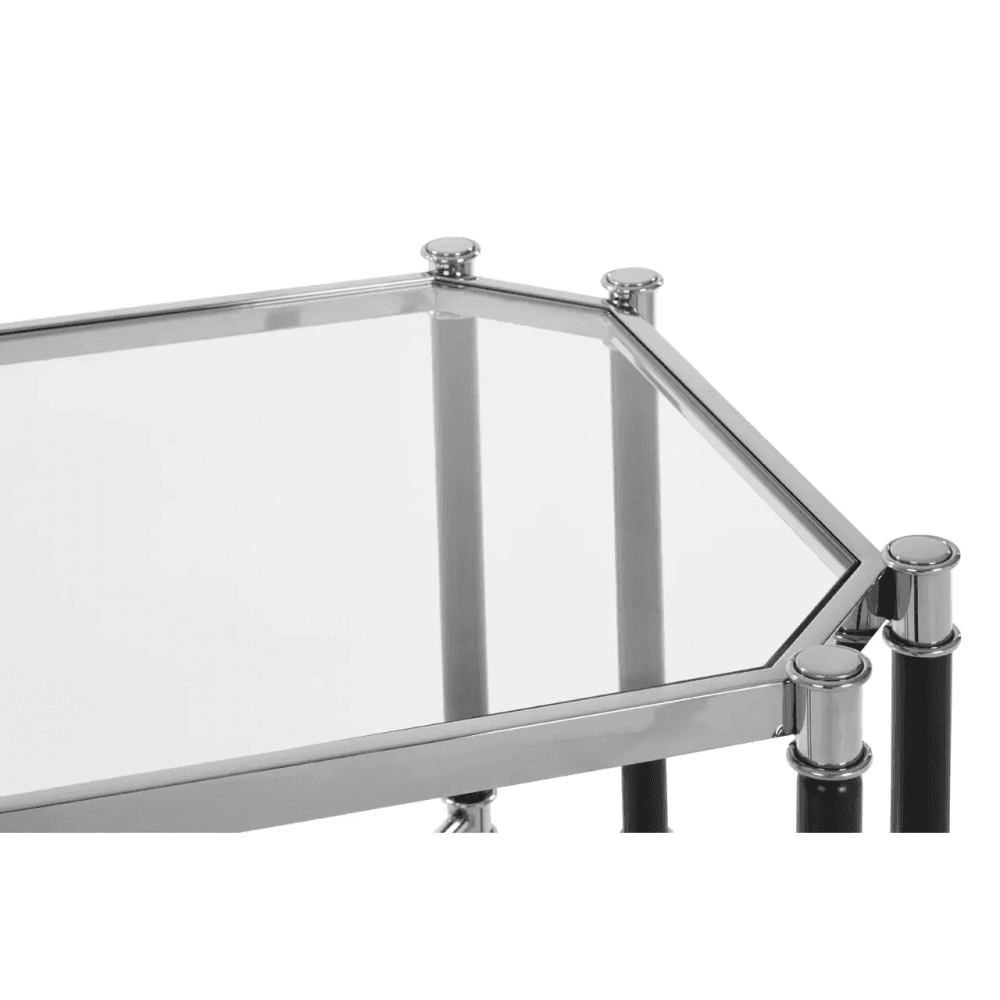 Verdi Silver Chrome Finish End Table