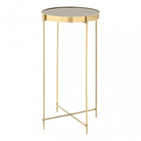 Inspire Black Mirror Tall Side Table