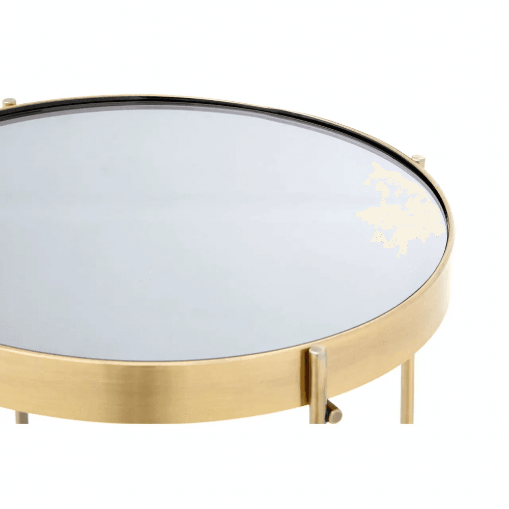 Inspire Black Mirror Tall Side Table