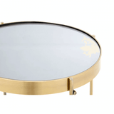 Inspire Black Mirror Tall Side Table