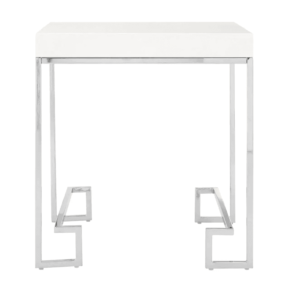 Inspire Chrome Angled Legs End Table