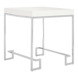 Inspire Chrome Angled Legs End Table