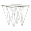 Inspire Chrome End Table With Triangular Base