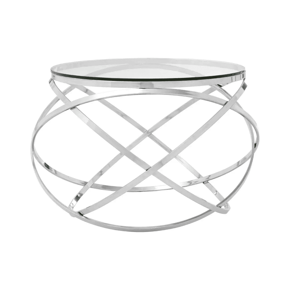 Inspire Clear Glass Circular End Table