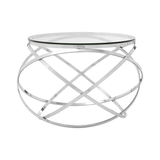 Inspire Clear Glass Circular End Table