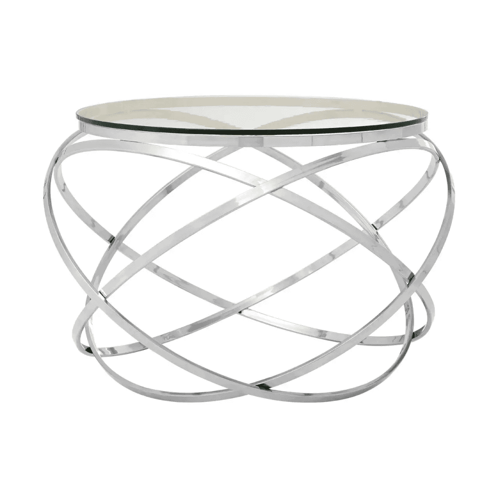 Inspire Clear Glass Circular End Table