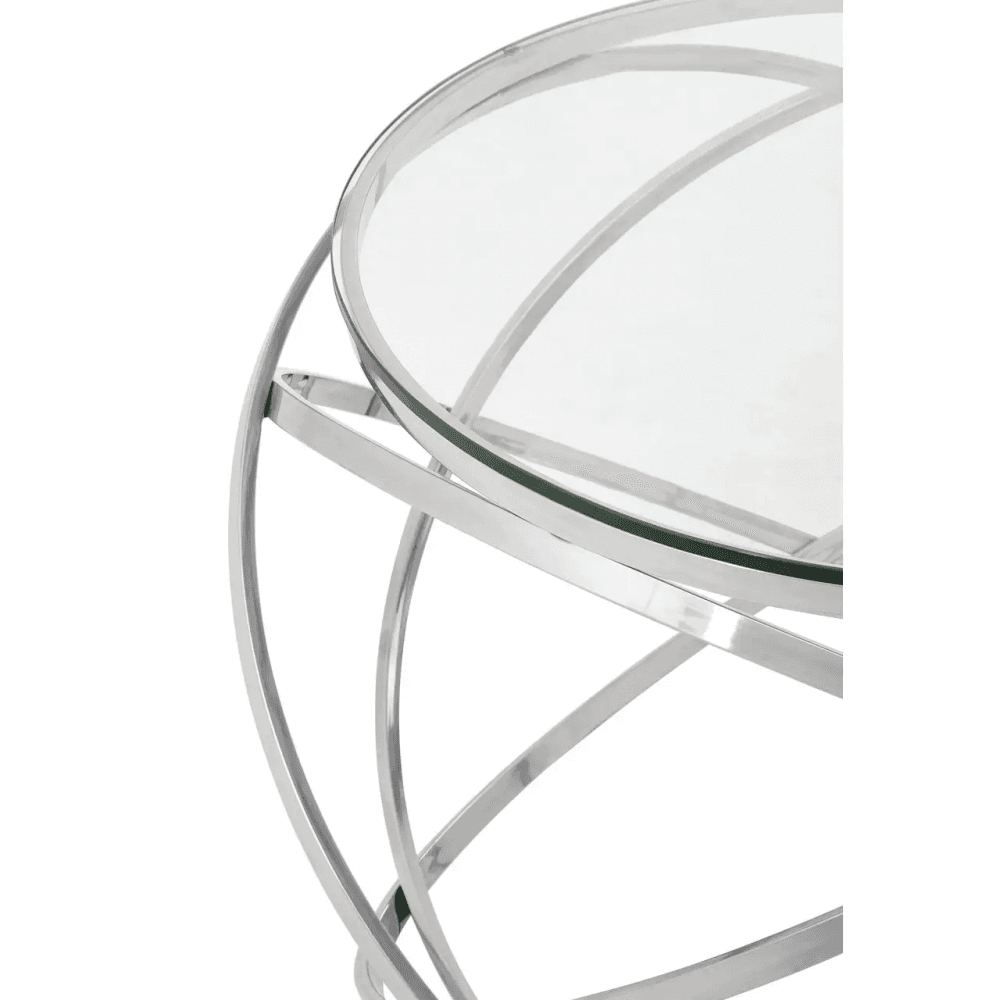 Inspire Clear Glass Circular End Table