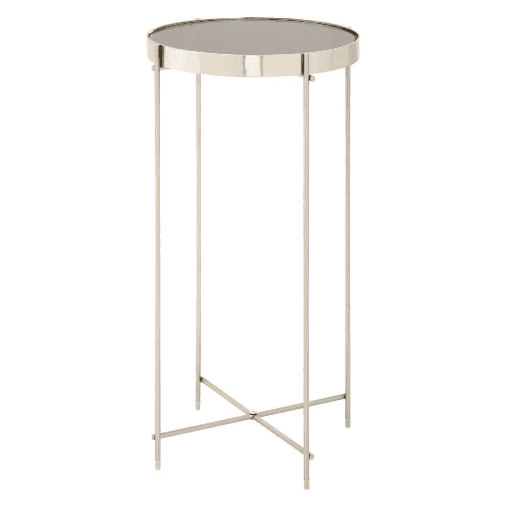 Inspire Grey Mirror Tall Side Table