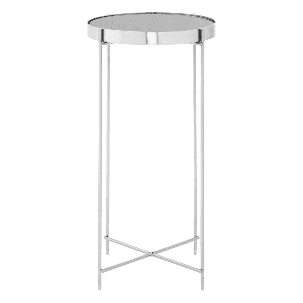 Inspire Grey Mirror Tall Side Table
