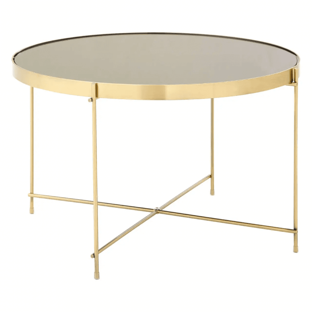 Inspire Large Black Mirror Side Table