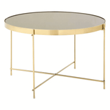 Inspire Large Black Mirror Side Table
