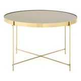 Inspire Large Black Mirror Side Table