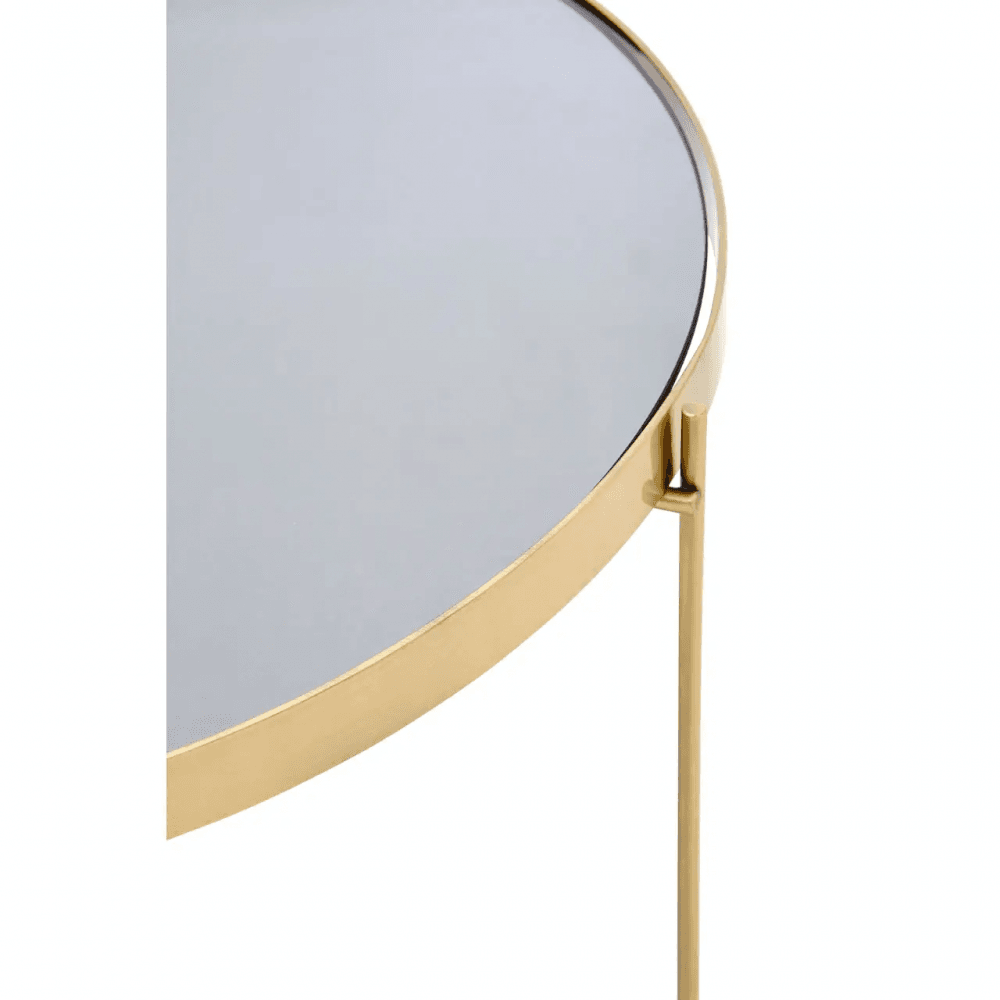 Inspire Large Black Mirror Side Table