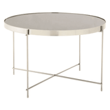 Inspire Large Grey Mirror Side Table