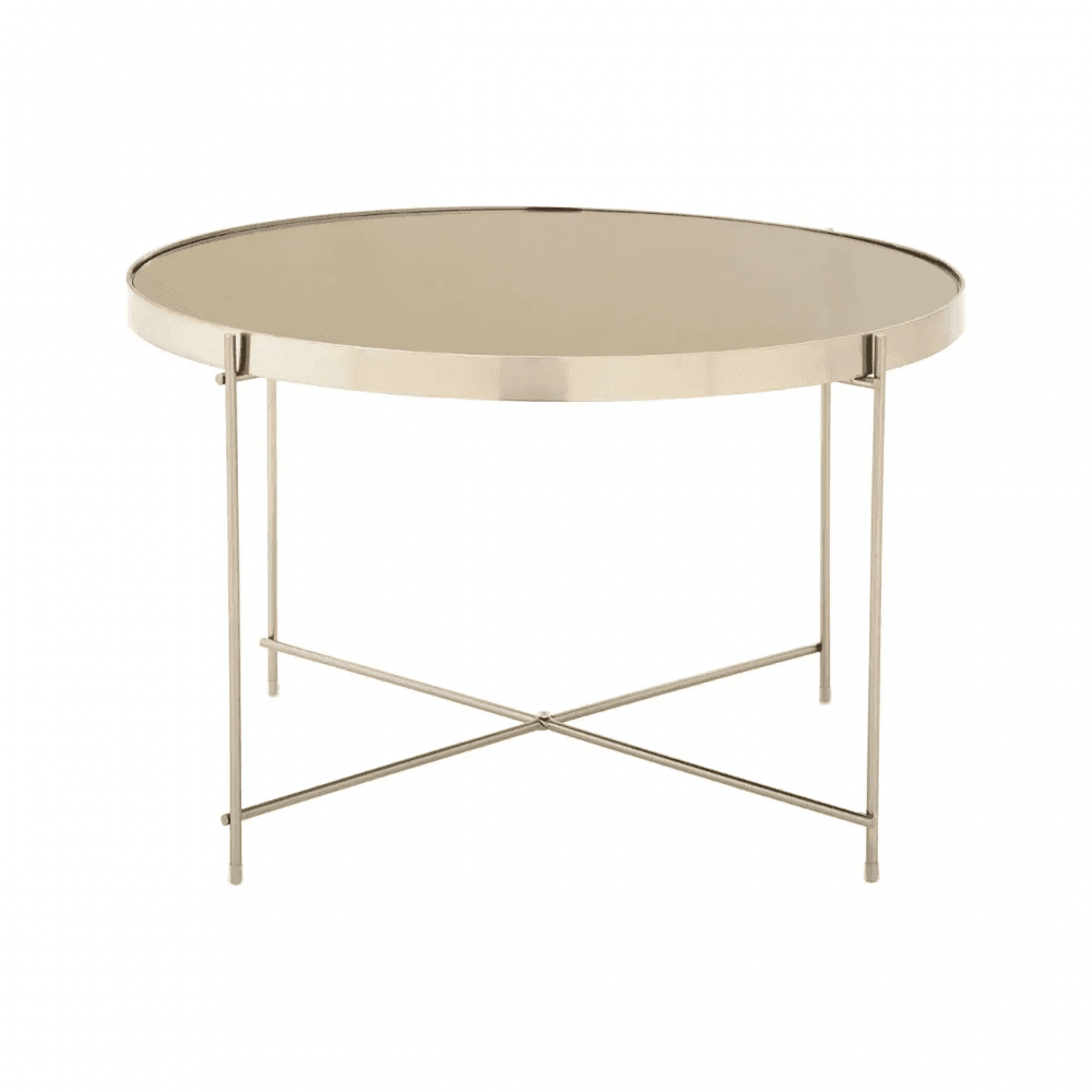 Inspire Large Grey Mirror Side Table