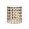 Darian Gold Finish Mirror Side Table