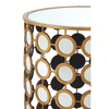 Darian Gold Finish Mirror Side Table