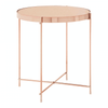 Inspire Pink Mirror Low Side Table