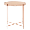 Inspire Pink Mirror Low Side Table