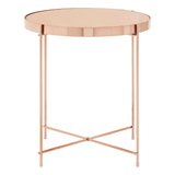 Inspire Pink Mirror Low Side Table