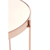 Inspire Pink Mirror Low Side Table