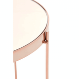 Inspire Pink Mirror Low Side Table