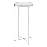 Inspire Silver Mirror Tall Side Table