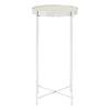 Inspire Silver Mirror Tall Side Table