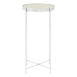 Inspire Silver Mirror Tall Side Table