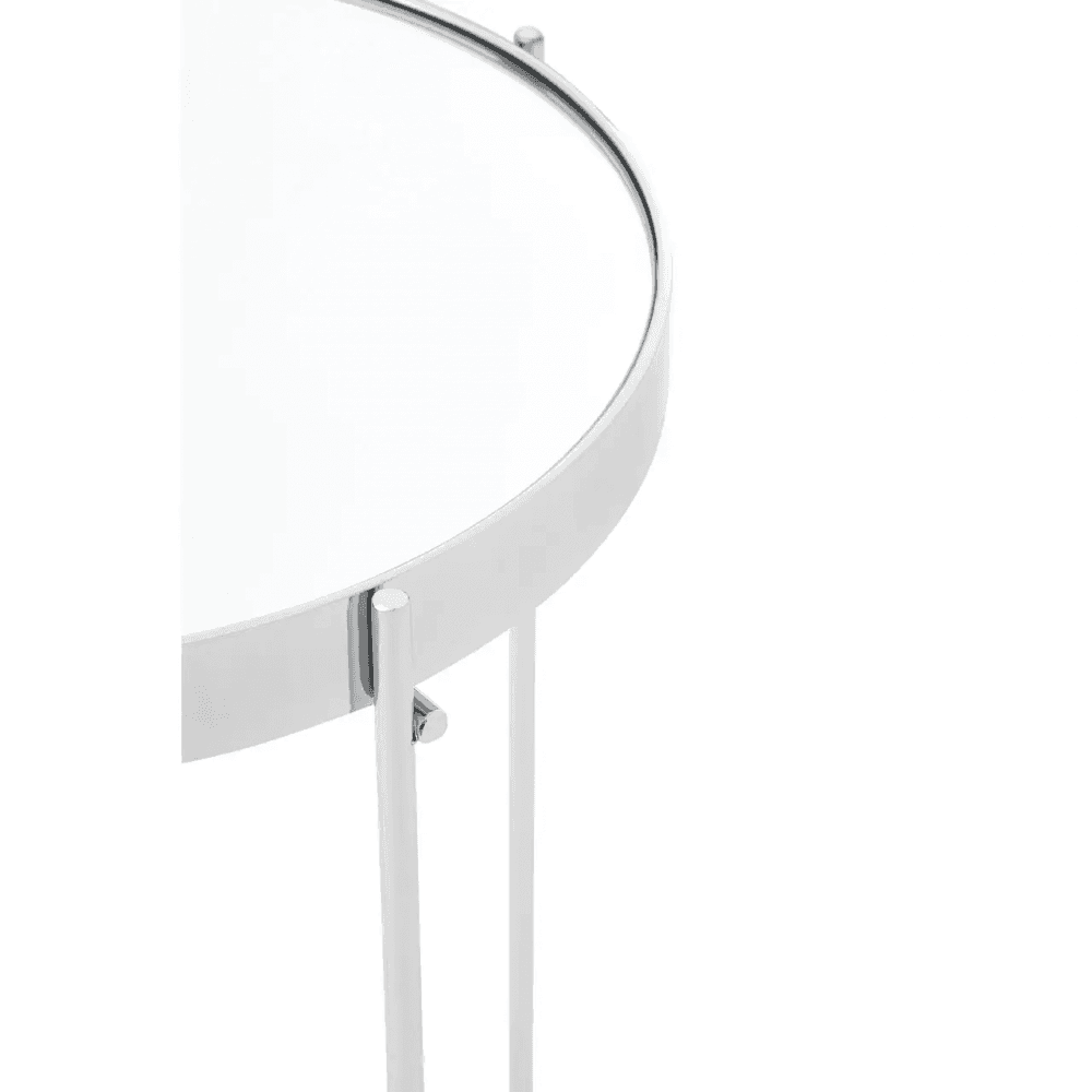 Inspire Silver Mirror Tall Side Table