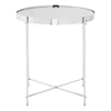 Inspire Silver Mirrored Glass Side Table