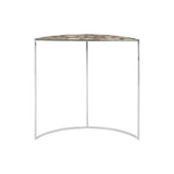 Luna Half Moon White Agate Top Table