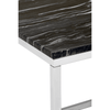 Inspire Square Black And White Marble End Table