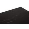 Inspire Square Black Faux Marble End Table