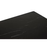 Inspire Square Black Faux Marble End Table