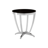 Afton Black Tempered Glass Side Table