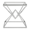 Inspire Square Silver Finish End Table