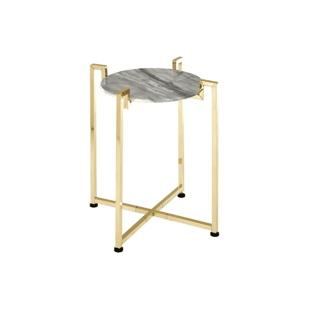 Cibelle Gold Marble Side Table