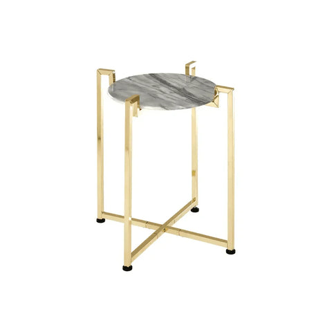 Cibelle Gold Marble Side Table