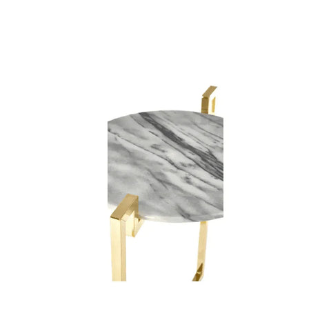 Cibelle Gold Marble Side Table