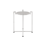 Cibelle Chrome Marble Side Table