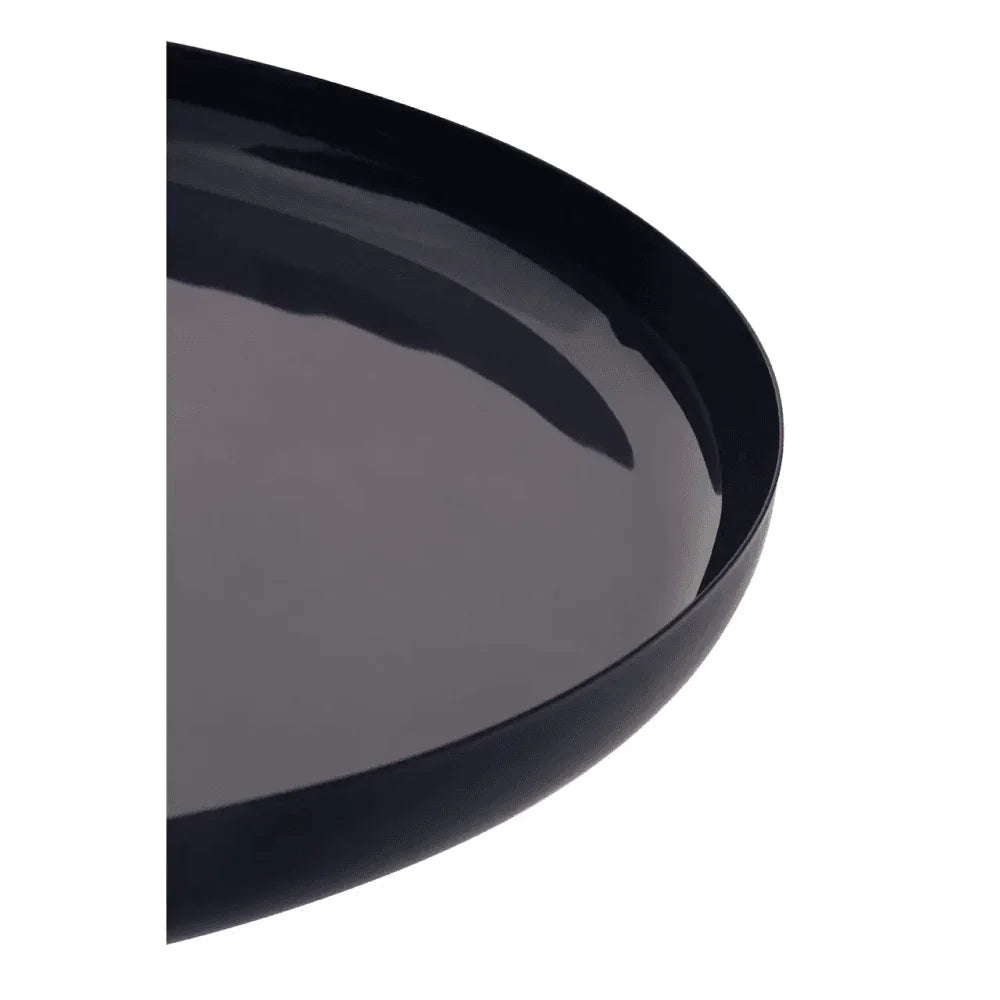 Lorina Set Of Three Gold And Black Tray Tables