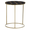 Metis Black And Gold Side Table