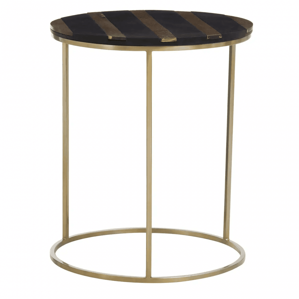 Metis Black And Gold Side Table