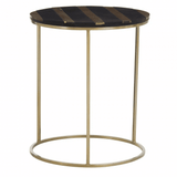 Metis Black And Gold Side Table