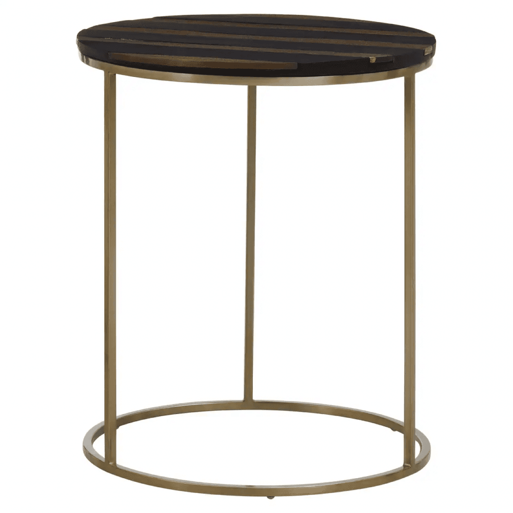 Metis Black And Gold Side Table