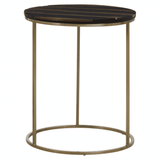 Metis Black And Gold Side Table