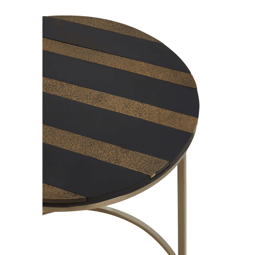 Metis Black And Gold Side Table
